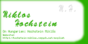 miklos hochstein business card